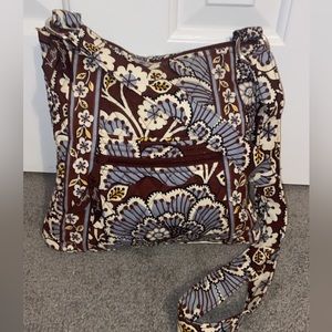 Vera Bradley Crossbody Bag in Slate Blooms (retired pattern)